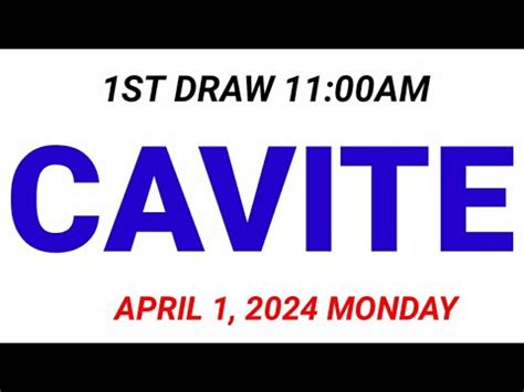 STL Cavite Results April 1 to 30, 2024.